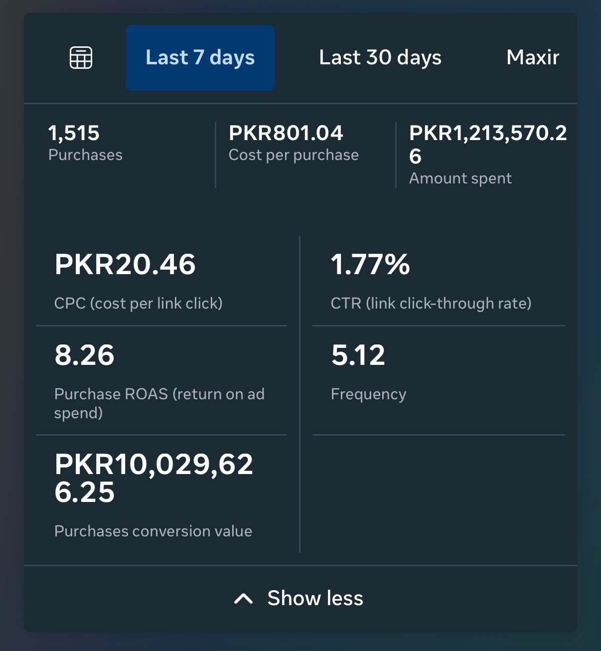 Anonymous Meta reporting screenshot