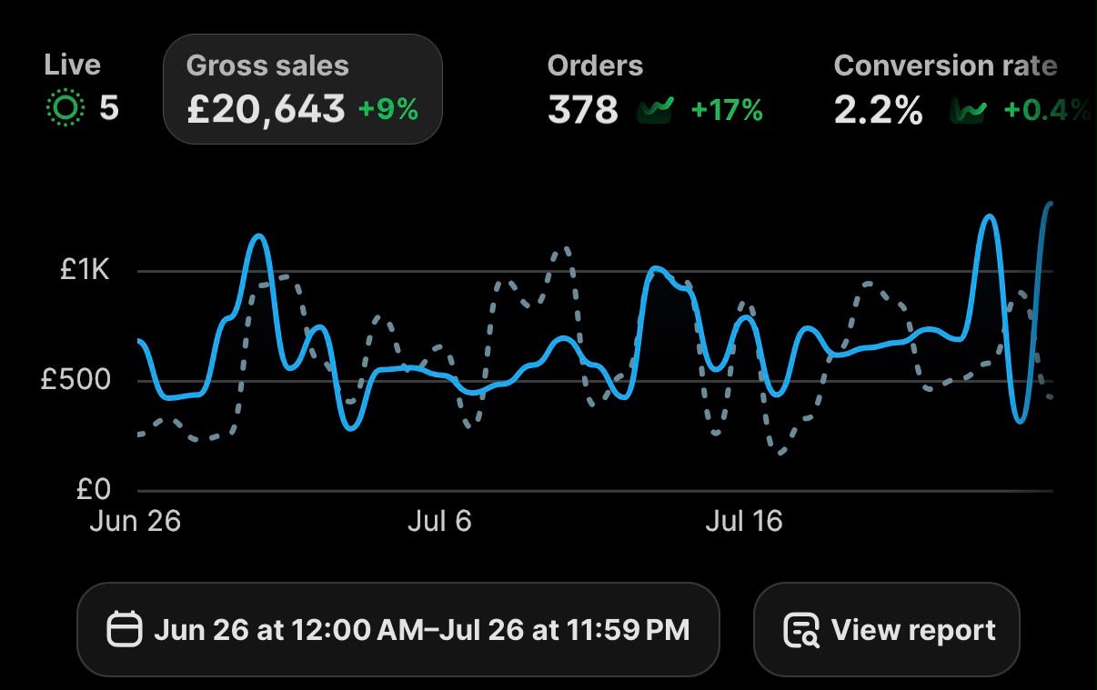 Anonymous Shopify dashboard 3